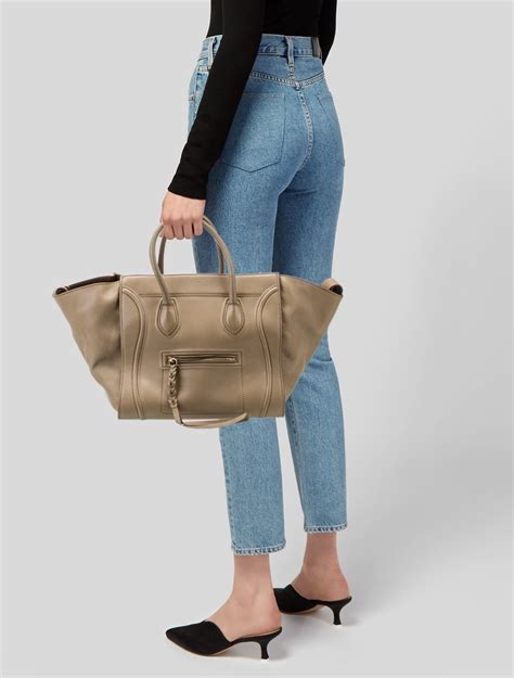 celine canvas phantom luggage|Celine mini luggage tote bag.